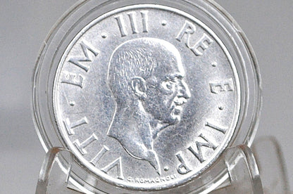 1939 Italian 2 Lira Coin - Uncirculated Condition - Victor Emmanuel III - Italy Two Lire Coin 1939 - Kingdom of Italy -