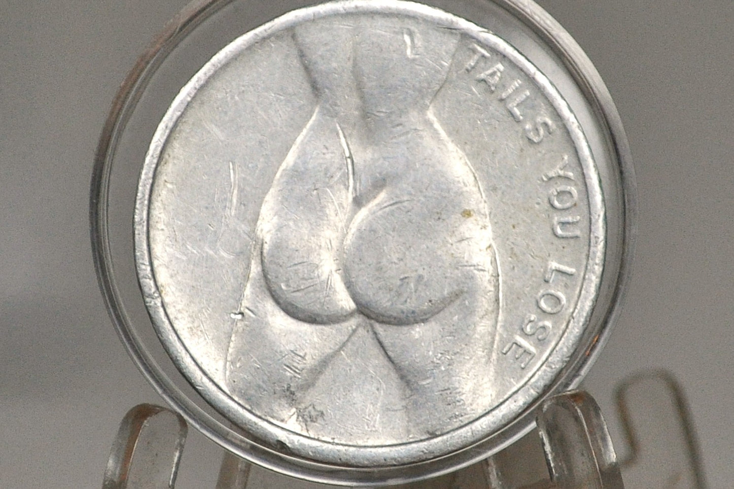 Risqué Heads/Tails Game Tokens - Heads I win, Tails you lose Tokens - Naked Lady Game Tokens