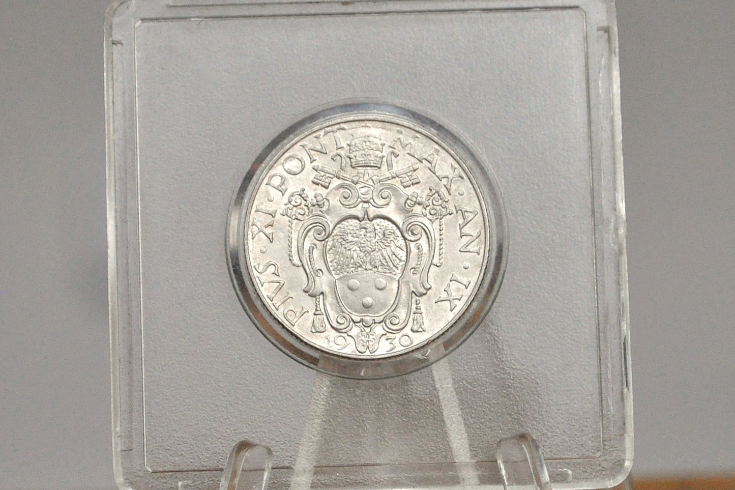 1930 Vatican City 50 Centesimi Coin - Vatican City Michael Archangel Coin - St. Michael the Archangel Coin