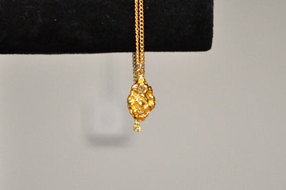 Amazing Faux Gold Nugget Necklace - 18 Inches - Gold Nugget Jewelry - Fake Gold Nuggets