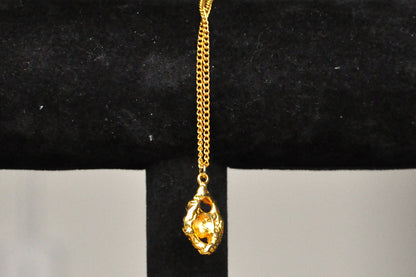 Amazing Faux Gold Nugget Necklace - 18 Inches - Gold Nugget Jewelry - Fake Gold Nuggets
