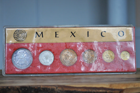 1960/70s Mexico Uncirculated Set - Unique Mexican Collectible - Beautiful Mexican Coin Set -