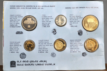 1991 Israel Official Mint Set - Great Condition - Israel 43rd Anniversary Mint Set - New Sheqel, Agora, Sheqalim