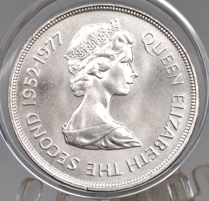 1977 Falkland Islands 50 Pence - Queen Elizabeth The Second 25th Anniversary of the throne Fifty Pence Commemorative Issue