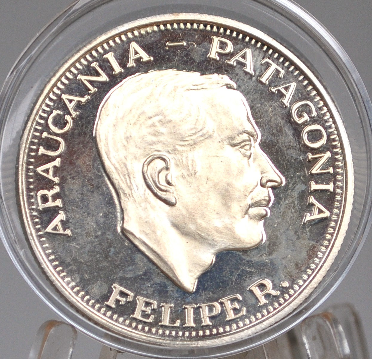 1988 Kingdom of Araucania and Patagonia 100 Pesos - One Hundred Pesos Felipe R. Araucana-Patagonia 1988