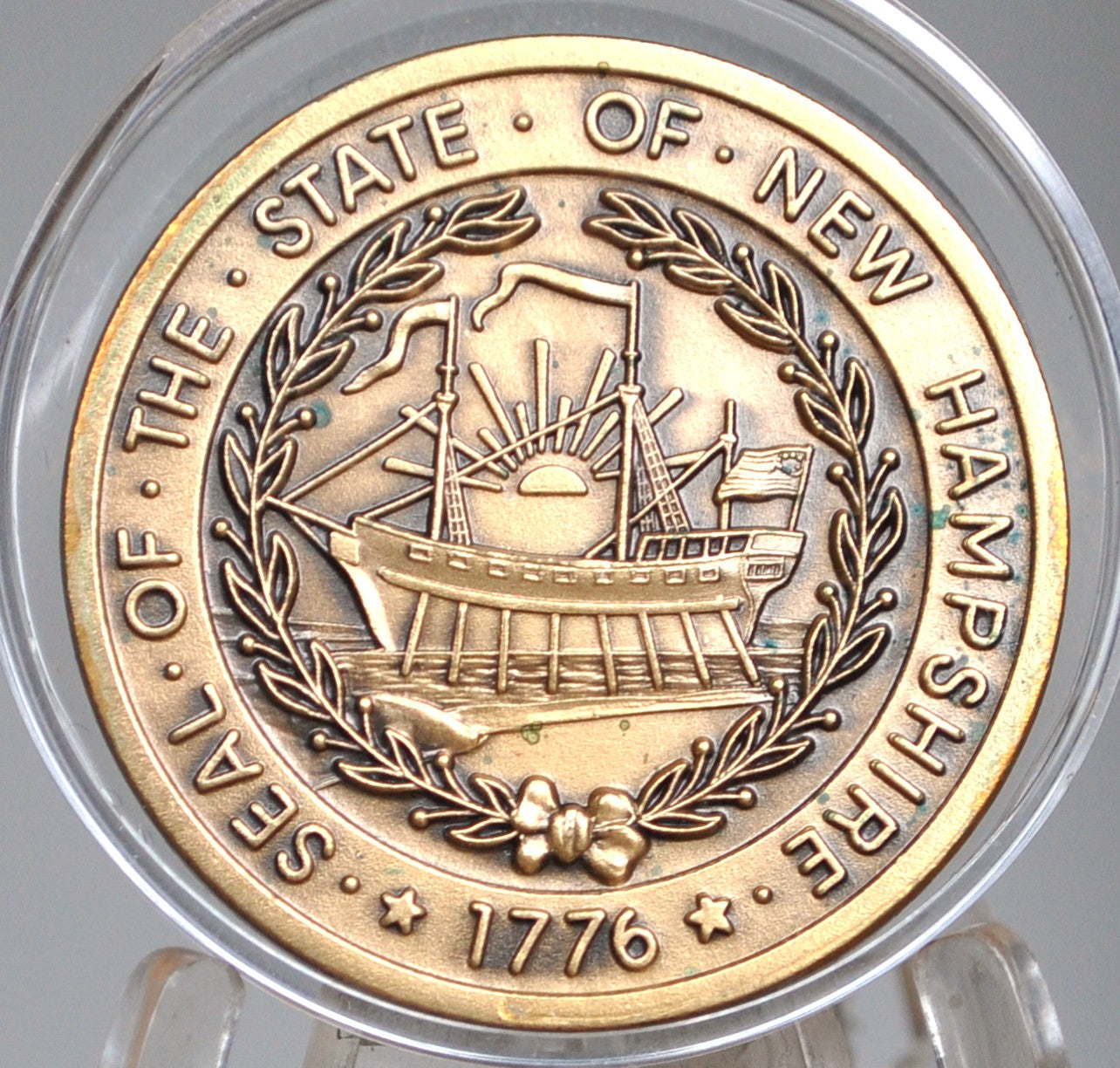 Seal of The State of New Hampshire 1776 Token - New Hampshire State Seal Token Featuring Two Different New Hampshire State Seals