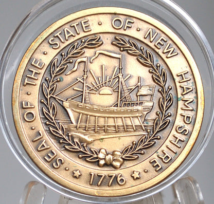 Seal of The State of New Hampshire 1776 Token - New Hampshire State Seal Token Featuring Two Different New Hampshire State Seals