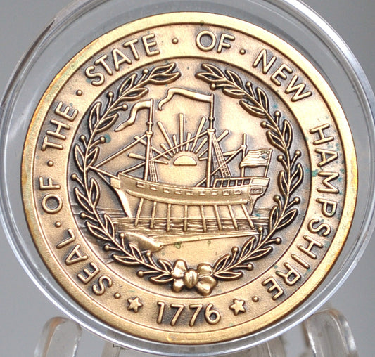 Seal of The State of New Hampshire 1776 Token - New Hampshire State Seal Token Featuring Two Different New Hampshire State Seals