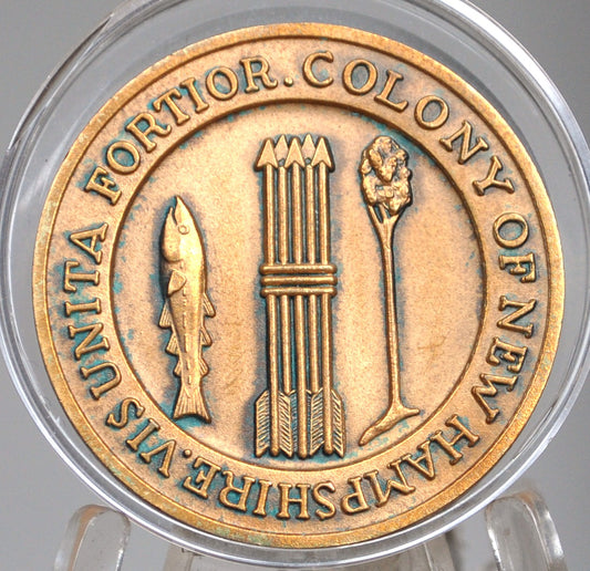 Seal of The State of New Hampshire 1776 Token - New Hampshire State Seal Token Featuring Two Different New Hampshire State Seals