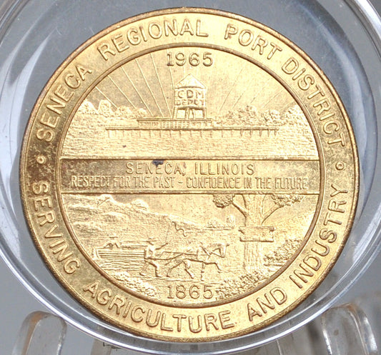 1865-1965 Seneca, Illinois 50 Cents in Trade Token - Illinois Trade Token - Fifty Cent Illinois Trade Token Celebrating Headquarters in Seneca, Illinois