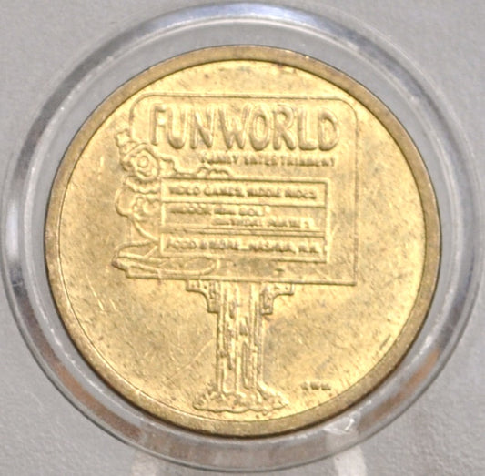 2006 Fun World Street Sign Arcade Token Nashua New Hampshire - Fun World Nashua New Hampshire Arcade Token
