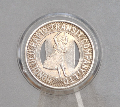 1951 Honolulu, Hawaii Rapid Transit Company Token Hula Girl - Rapid Transit Co. Honolulu Hawaii 1951
