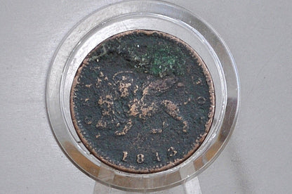 1848 Copper Ionian Islands 1 Lepton Greece - British United States of Ionian Islands Rarer Coin -