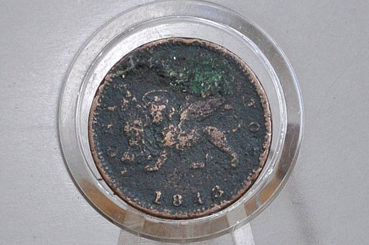 1848 Copper Ionian Islands 1 Lepton Greece - British United States of Ionian Islands Rarer Coin -