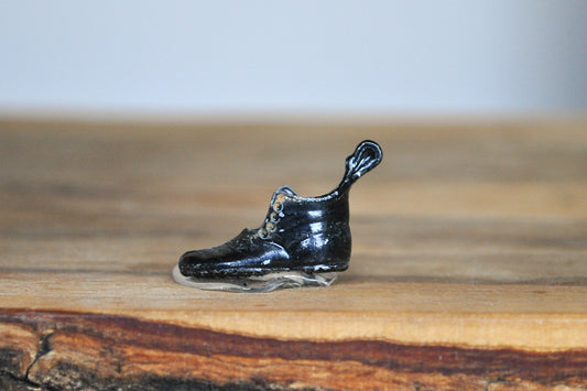Antique 1920s Cast Iron Cracker Jack Prize Boot Charm - Cracker Jack Box Reward - Miniature Charm