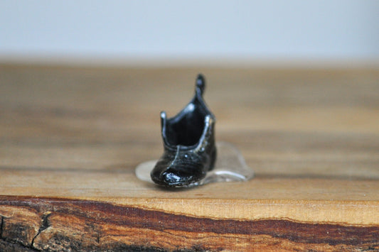 Antique 1920s Cast Iron Cracker Jack Prize Boot Charm - Cracker Jack Box Reward - Miniature Charm