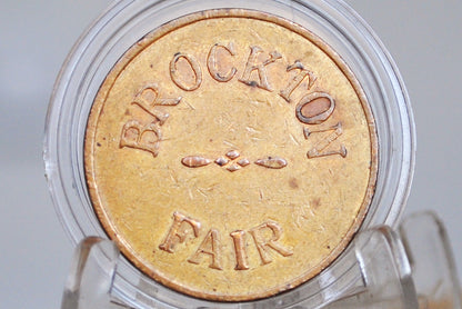 Vintage Brockton Fair General Admission Token - Brockton Massachusetts Fairgrounds One Admission Token