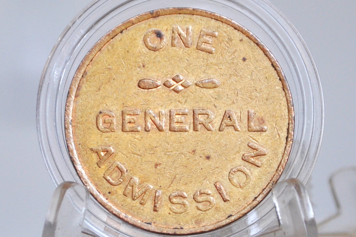 Vintage Brockton Fair General Admission Token - Brockton Massachusetts Fairgrounds One Admission Token