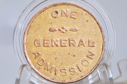 Vintage Brockton Fair General Admission Token - Brockton Massachusetts Fairgrounds One Admission Token