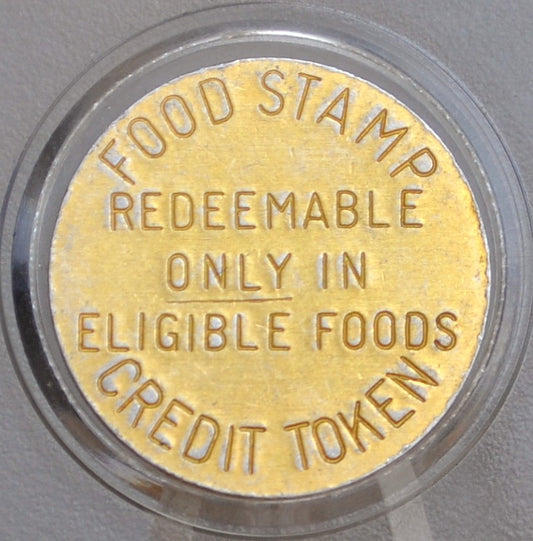 Waltham Supermarket Good For 1 Cent in Trade - Food Stamp Waltham Supermarket Token - Waltham Supermarket Credit Token