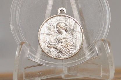 Beautiful St. Cecilia Patron of Music Medal Pendant - Terra Catacombs of Rome - Catholic Medals - Christianity Pendants