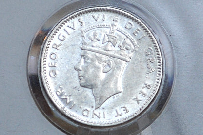 Rare Silver 1943 Newfoundland 10 Cent - BU (Uncirculated) - Rare Coin, Only 104,706 Minted - Ten Cents Newfoundland 1943