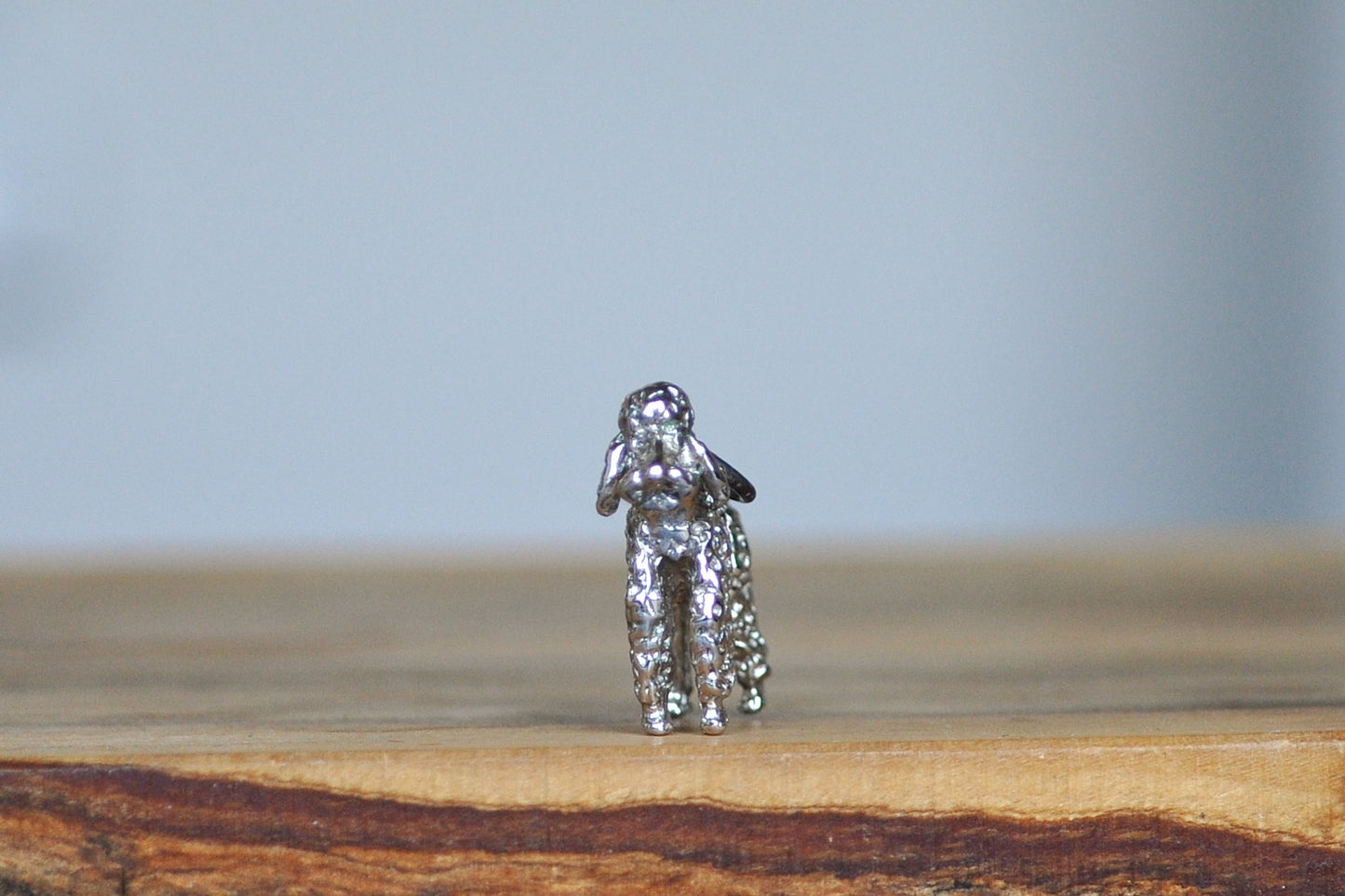 Cute Sterling Silver Poodle Pendant - Marked and Tested Sterling Silver - Large Poodle Silver Charm
