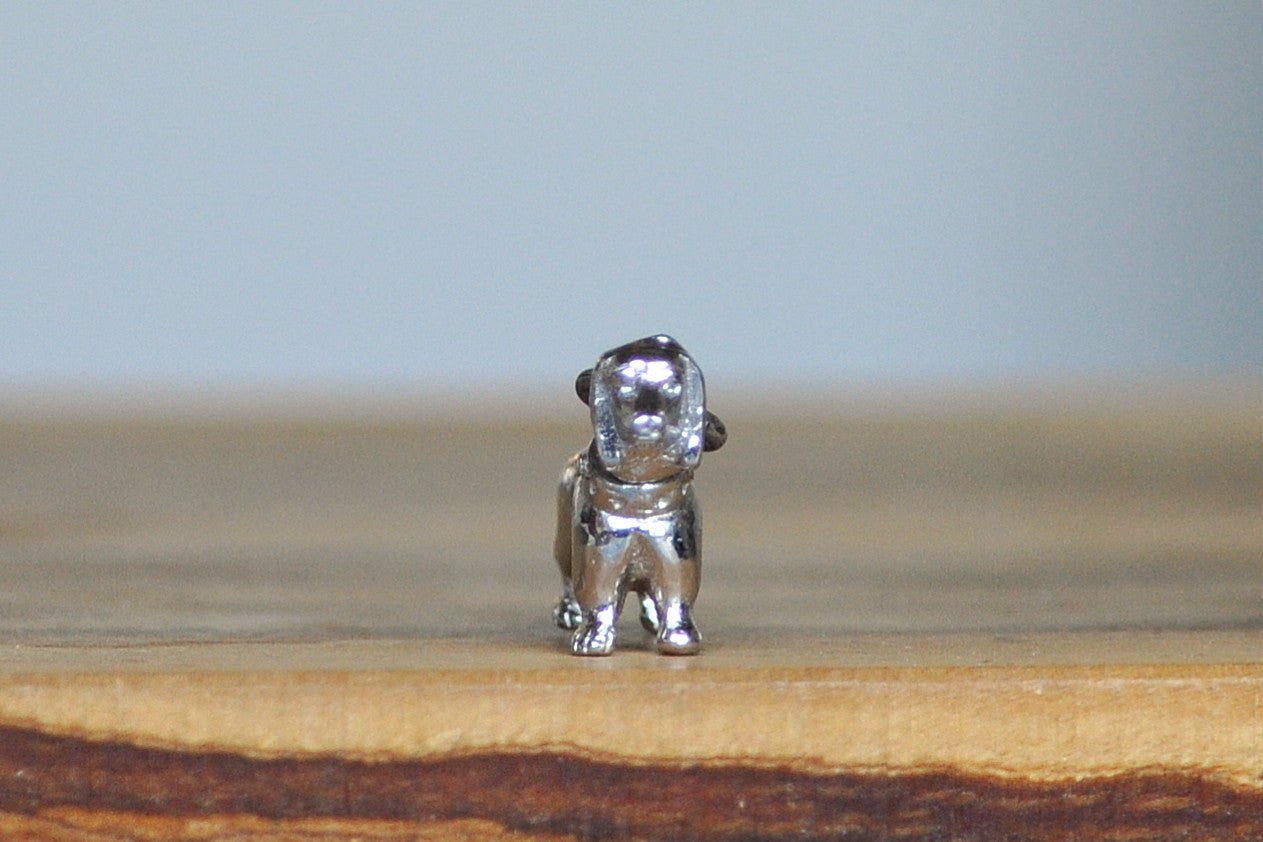 Adorable Sterling Silver Dachshund Pendant - Tested Sterling Silver - Moveable Head Weiner Dog Charm
