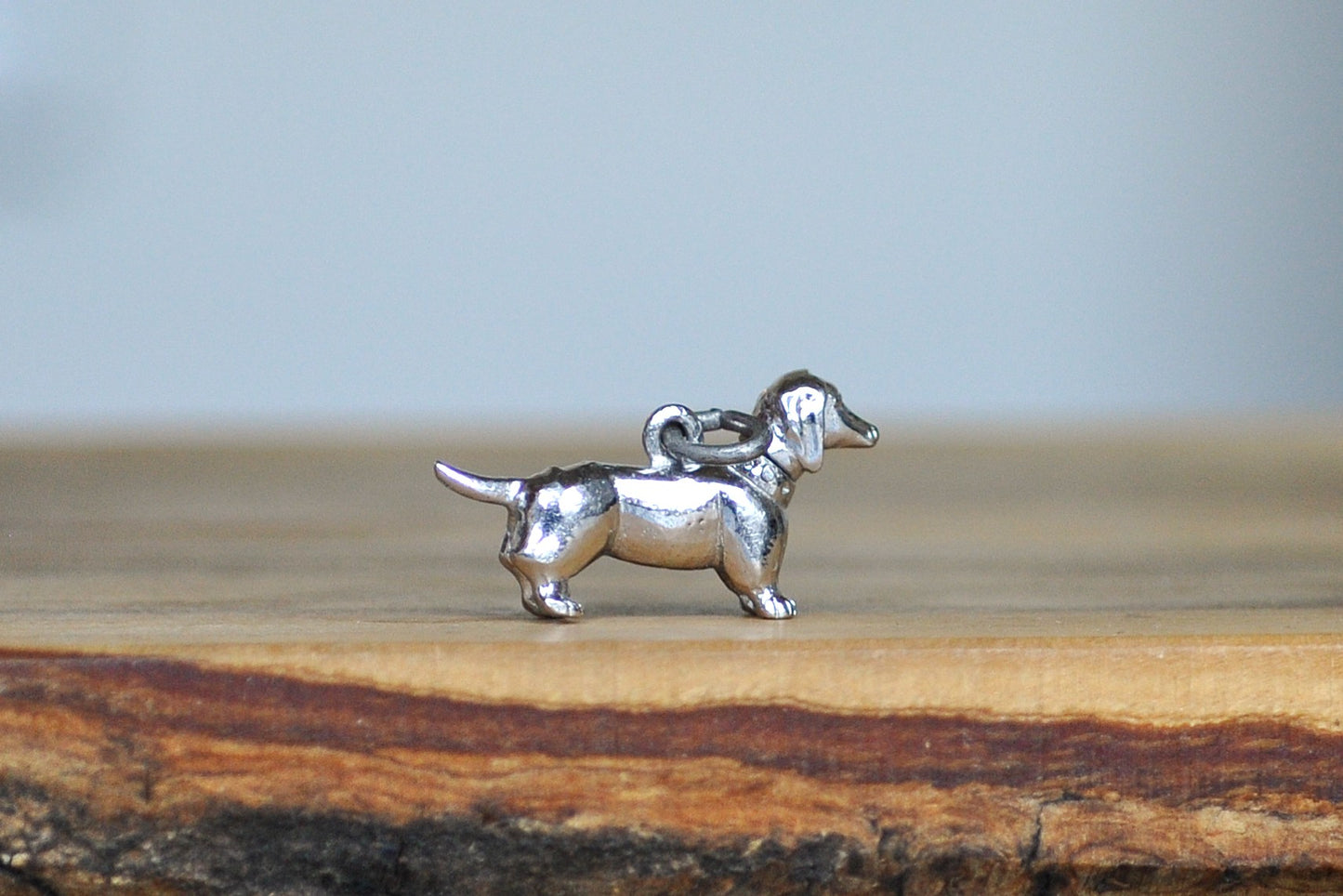 Adorable Sterling Silver Dachshund Pendant - Tested Sterling Silver - Moveable Head Weiner Dog Charm