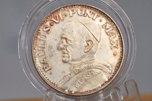 1975 Sterling Silver Vatican City Commemorative Pope Paulus VI Medal - Holy Year Memorial Medal - Paul VI Medallion