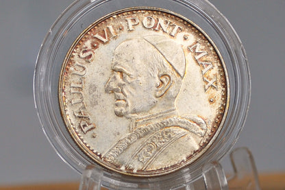 1975 Sterling Silver Vatican City Commemorative Pope Paulus VI Medal - Holy Year Memorial Medal - Paul VI Medallion