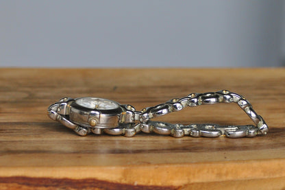 Dainty Stainless Steel Silver Tone Jaclyn Smith Watch - Quartz Movement - Working!