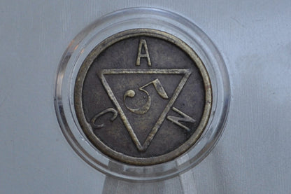 Rare ANC Triangle Arcade Pinball Game Token - Good For Token - 5 Cent Brass Token - Slot Machine Pinball Token