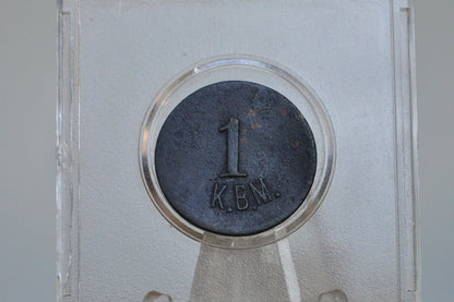 Antique 1 K.B.M Token - Good For Token - Trade Token - Disfigured Token