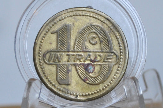 Vintage Twins Bar Rhode Island Token - Good For Token - 10 Cent Brass Token - 479 Chalkstone Ave.