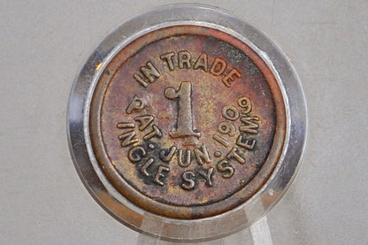 Antique 1909 G. Mueller Good For Token - June 1909 - Ingle System Token