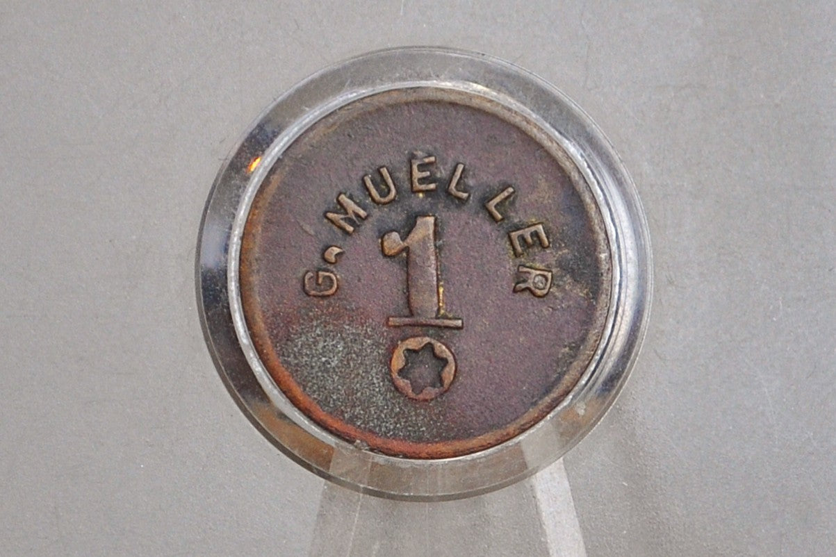 Antique 1909 G. Mueller Good For Token - June 1909 - Ingle System Token