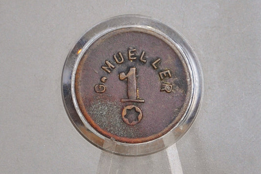 Antique 1909 G. Mueller Good For Token - June 1909 - Ingle System Token