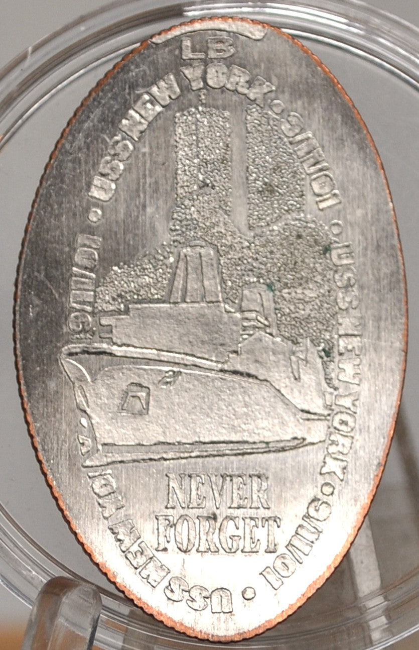 Elongated Quarter "Never Forget" 09/11/01 - Elongated Quarter Nine Eleven Remembrance - 9/11 Never Forget Elongated Quarter