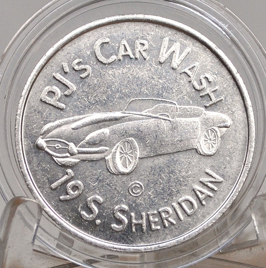 PJ's Car Wash 19 S. Sheridan 1$ Wash Token - One Dollar Car Wash Token - PJ's One Dollar Car Wash Token