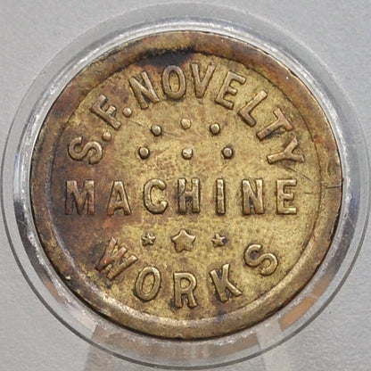 Green S.F. Novelty Machine Works Token - S.F. Novelty Machine Works Green Token - San Francisco California Green Machine Works Token