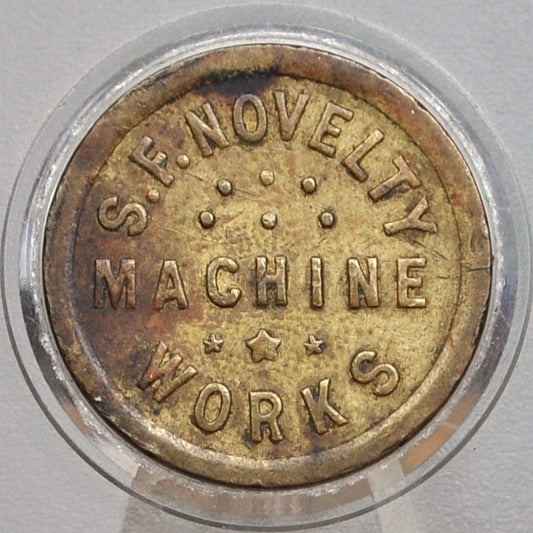 Green S.F. Novelty Machine Works Token - S.F. Novelty Machine Works Green Token - San Francisco California Green Machine Works Token