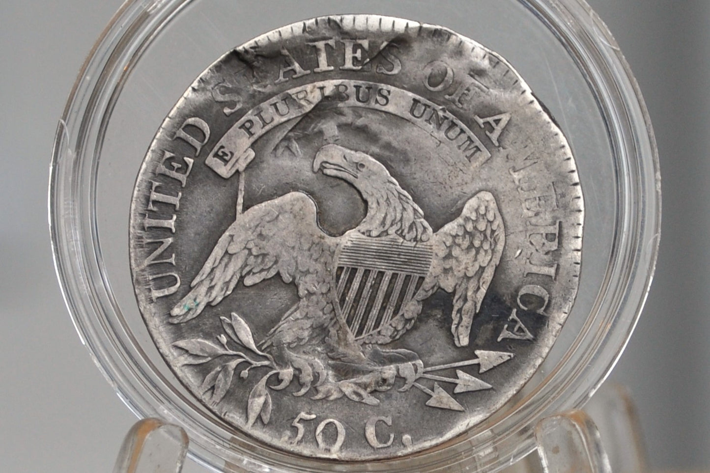 1814 Capped Bust Half Dollar, Rare Date - Fine Details, Damaged - 1814 Half Dollar US Half Dollar 1814, Rare Early Half, Low Mintage