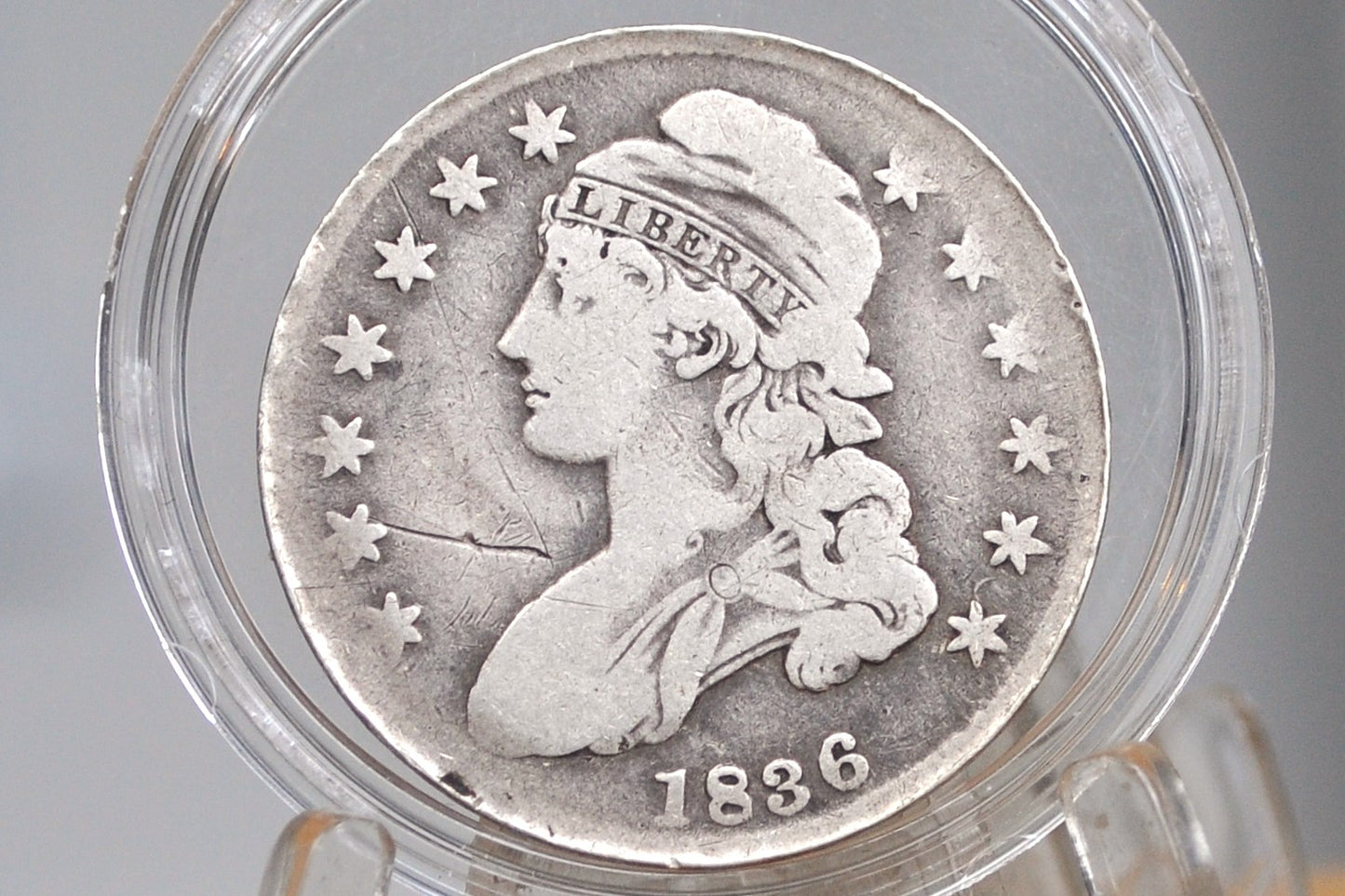 1836 Capped Bust Half Dollar - VG/VG+; Great Detail - 1836 Half Dollar US Half Dollar 1836 Early American Coin