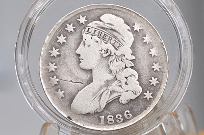 1836 Capped Bust Half Dollar - VG/VG+; Great Detail - 1836 Half Dollar US Half Dollar 1836 Early American Coin