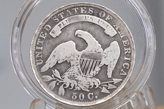 1836 Capped Bust Half Dollar - VG/VG+; Great Detail - 1836 Half Dollar US Half Dollar 1836 Early American Coin