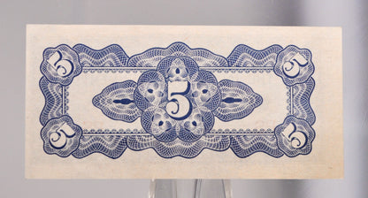 1942 Philippines Japanese Government 5 Centavos Note - WWII Occupied Philippines - Uncirculated - 1942 Filipino Five Centavos Note - P#103a