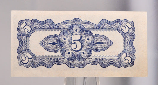 1942 Philippines Japanese Government 5 Centavos Note - WWII Occupied Philippines - Uncirculated - 1942 Filipino Five Centavos Note - P#103a