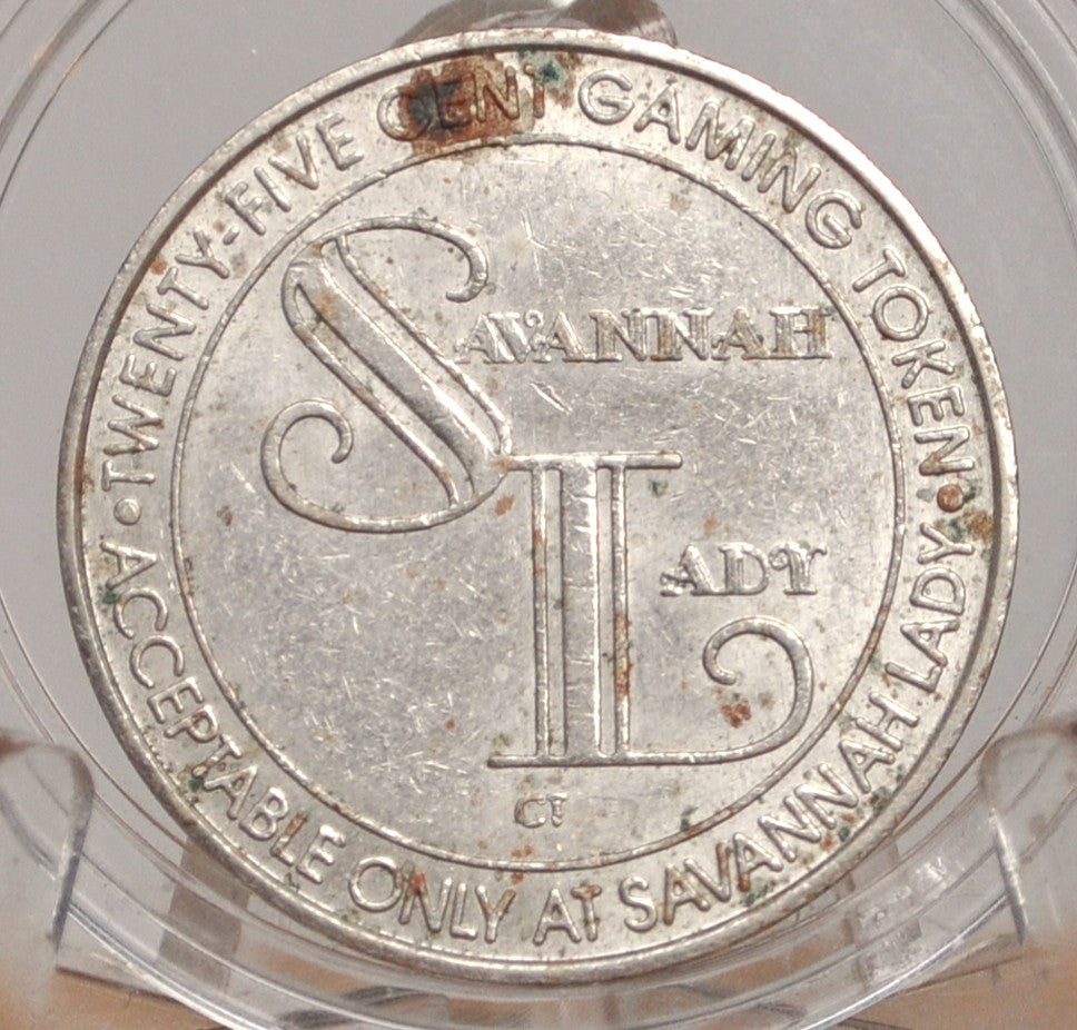 Savannah Lady Casino Twenty-Five Cent Gaming Token - 25 Cent Gaming Token Savannah Lady Casino