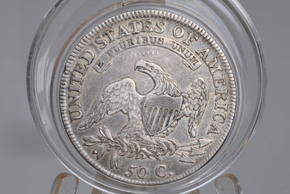 1809 Capped Bust Half Dollar, XXX Edge - XF45 (Luster);  Rare Variety, High Grade - 1809 Half Dollar US Half Dollar 1809, Rare Early Half, Low Mintage